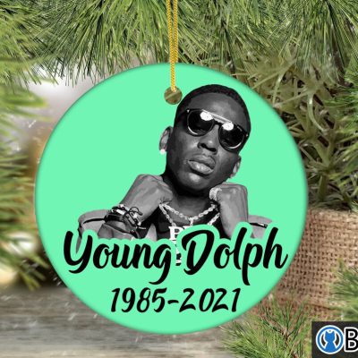 Rapper Young Dolph RIP Rest In Peace 1985 2021 Christmas Ornament