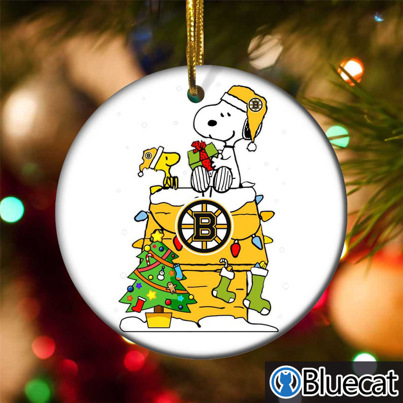 Snoopy Boston Bruins Nfl Christmas 2021 Ornament