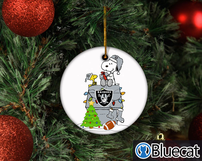 Snoopy Las Vegas Raiders Nfl Christmas 2021 Ornament