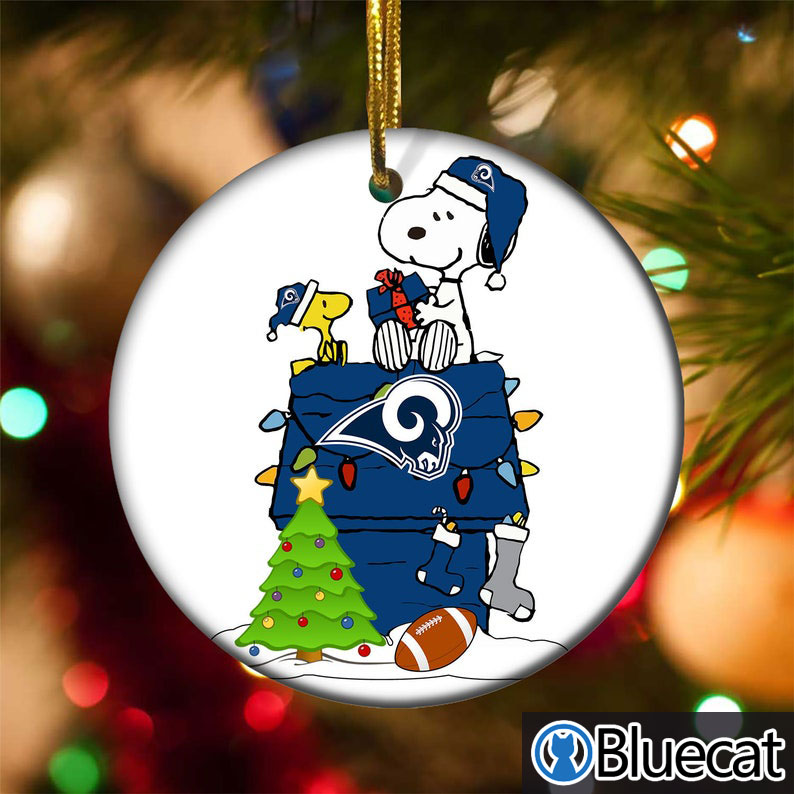 Snoopy Los Angeles Rams Nfl Christmas 2021 Ornament 2