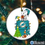 Snoopy Miami Dolphins Nfl Christmas 2021 Ornament 1