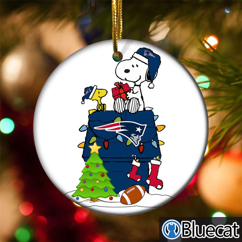 Snoopy New England Patriots Nfl Christmas 2021 Ornament