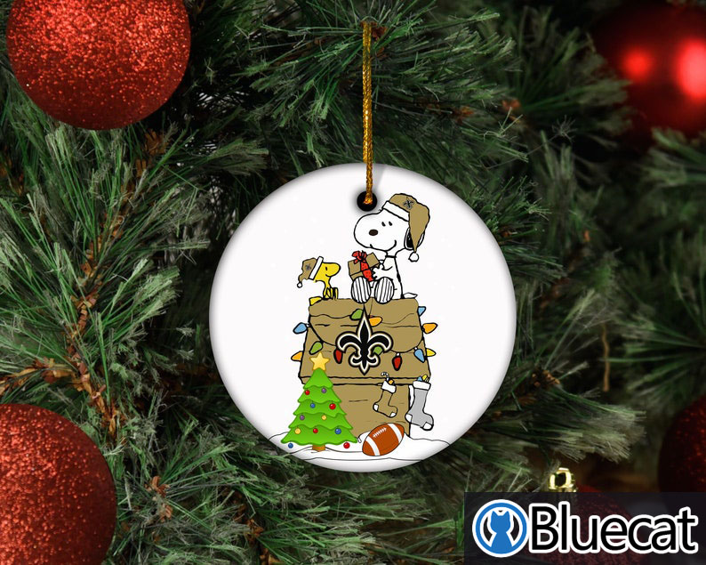Snoopy New Orleans Saints Nfl Christmas 2021 Ornament 3