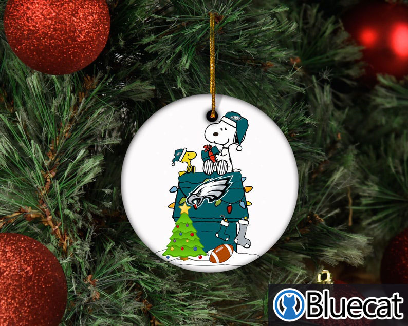 Snoopy Philadelphia Eagles Nfl Christmas 2021 Ornament 3