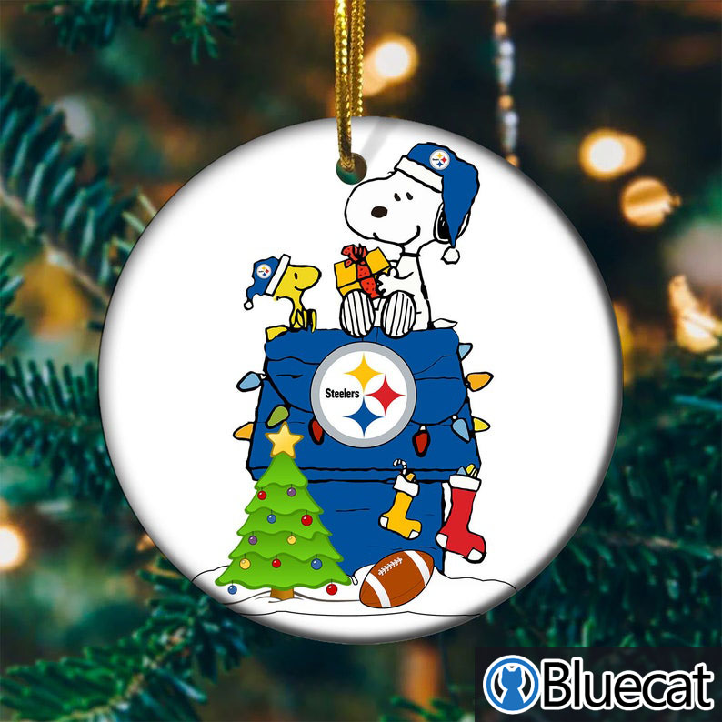Snoopy Pittsburgh Steelers Nfl Christmas 2021 Ornament