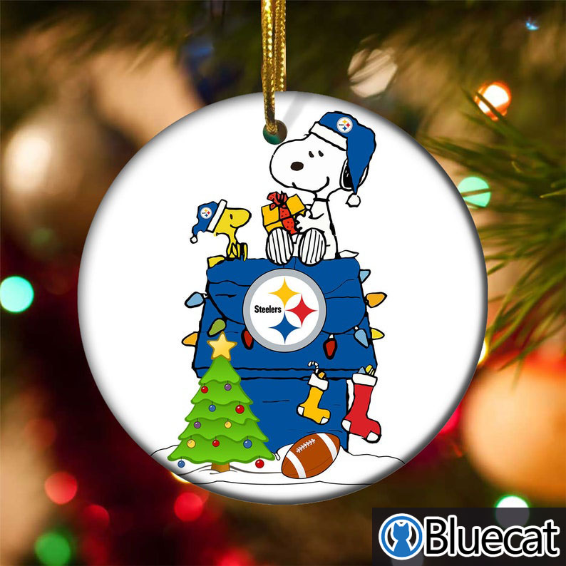 Snoopy Pittsburgh Steelers Nfl Christmas 2021 Ornament 2
