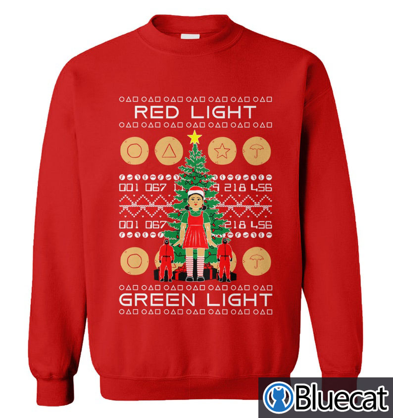 Squid Game Red Light Green Light Ugly Christmas Sweater 1