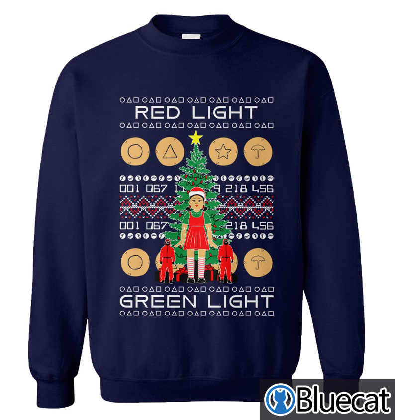 Squid Game Red Light Green Light Ugly Christmas Sweater 4