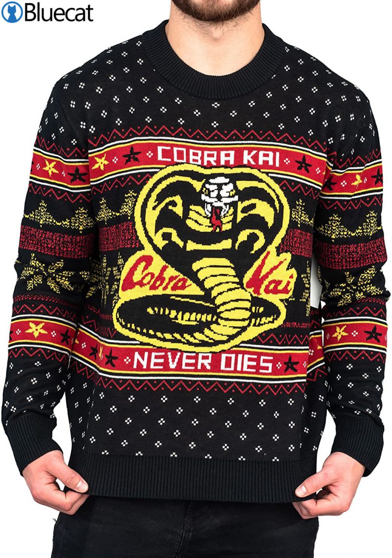The Karate Kid Cobra Kai Never Dies Ugly Christmas Sweater 1 1
