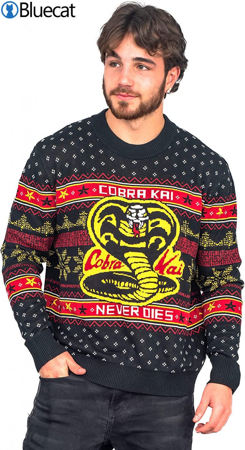 The Karate Kid Cobra Kai Never Dies Ugly Christmas Sweater