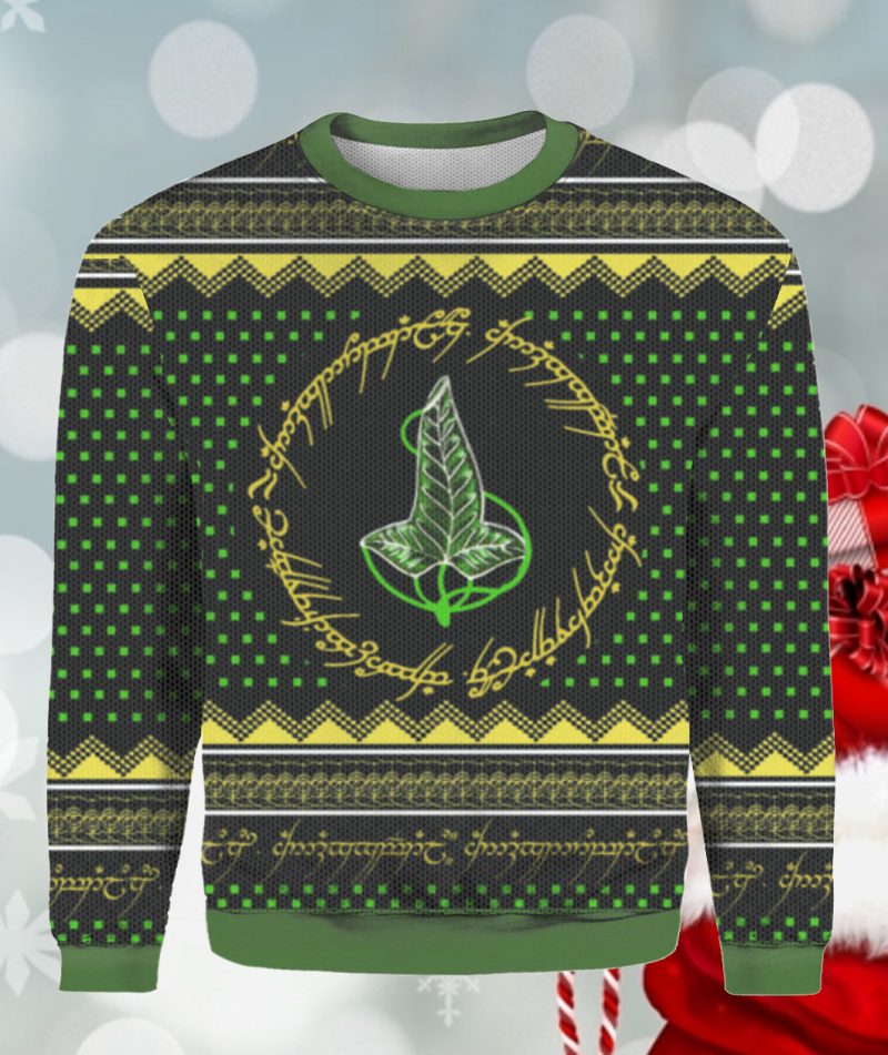 The Lord of the Rings Leaves of Lorien Christmas Sweater