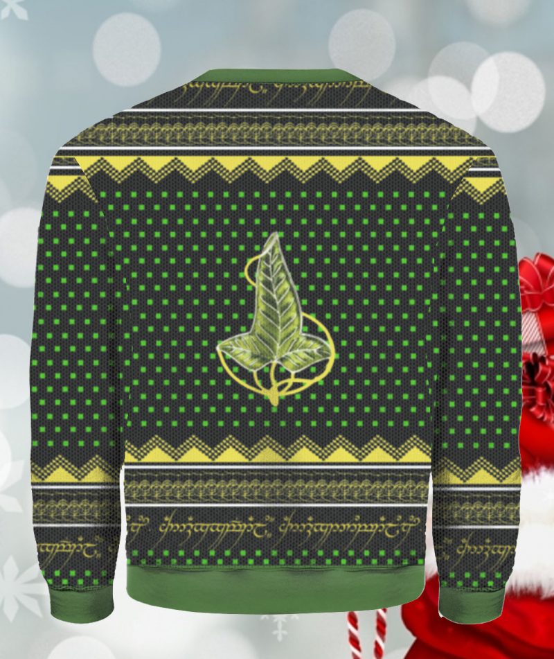 The Lord of the Rings Leaves of Lorien Christmas Sweater 2