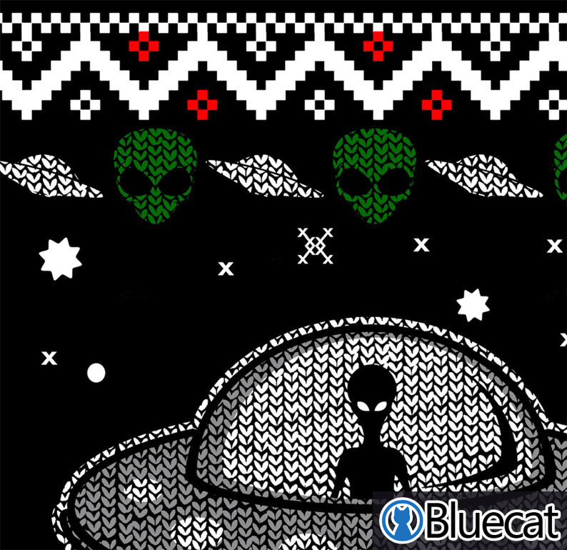 UFO Alien Spaceship Ugly Christmas Sweater 2