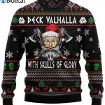 Viking Deck Valhalla with Skulls of Glory Ugly Christmas Sweater