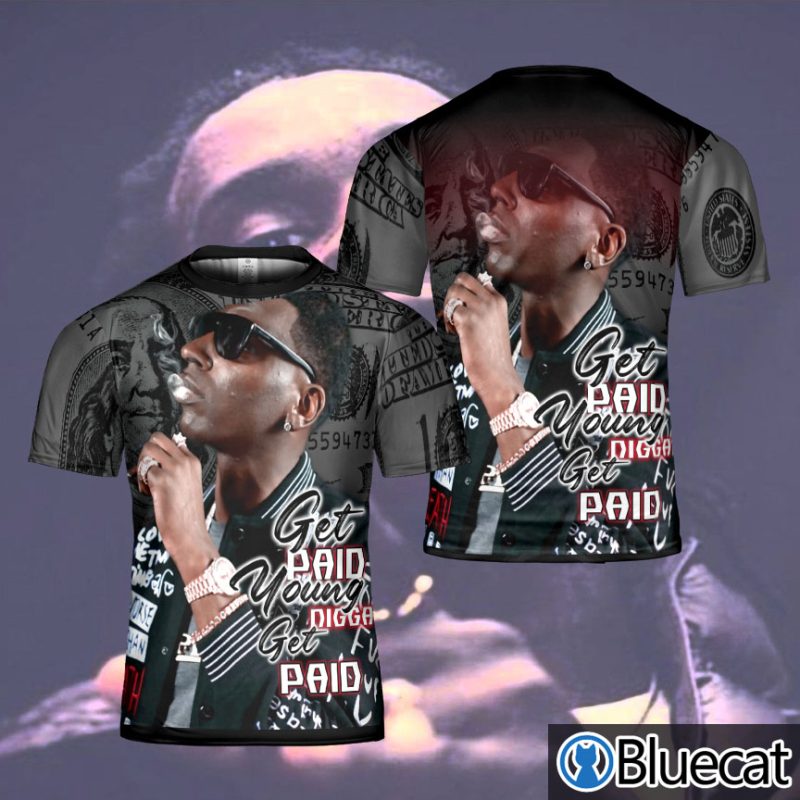 Young Nigga Get Paid Young Dolph T shirt 3D RIP 1985 2021 1 1