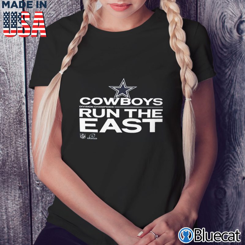 Black Ladies Tee Dallas Cowboys 2021 NFC East Division Champions Trophy Collection T Shirt