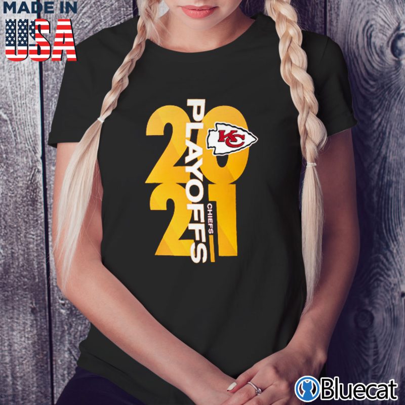 Black Ladies Tee Kansas City Chiefs 2021 NFL Playoffs Bound T Shirt