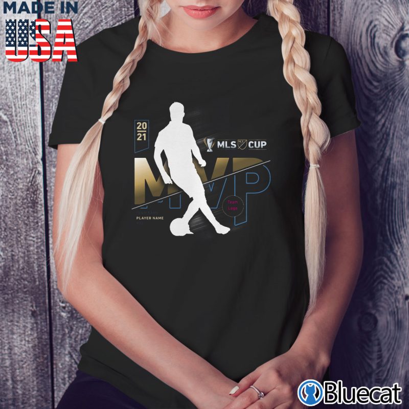 Black Ladies Tee Sean Johnson New York City FC 2021 MLS Cup MVP Team Logo T Shirt