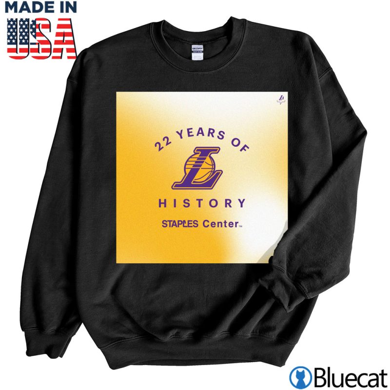 Black Sweatshirt 22 Years of history Los Angeles Lakers T shirt