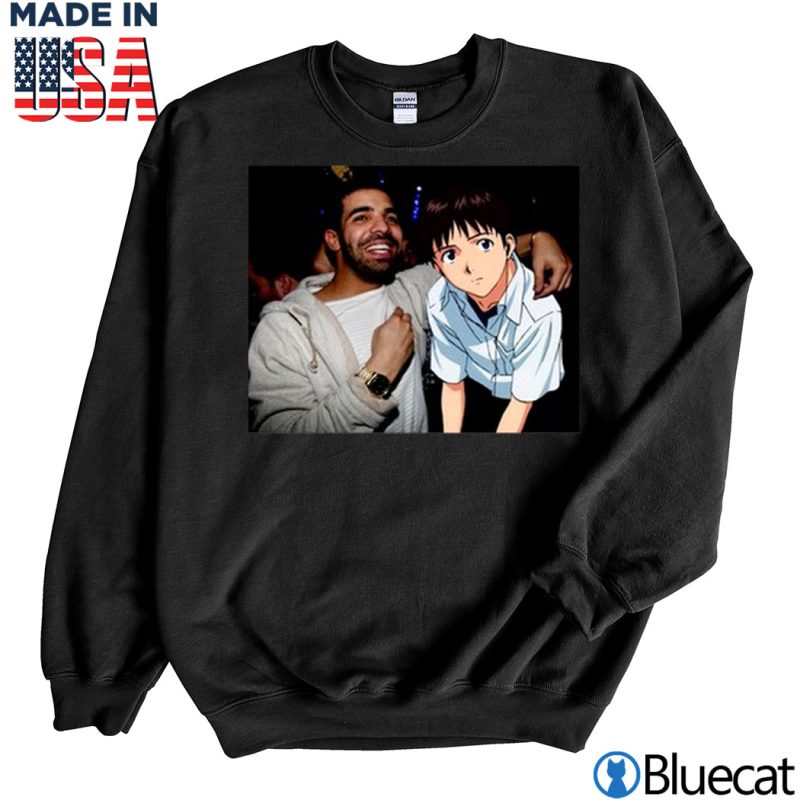 Black Sweatshirt Drake Evangelion shirt