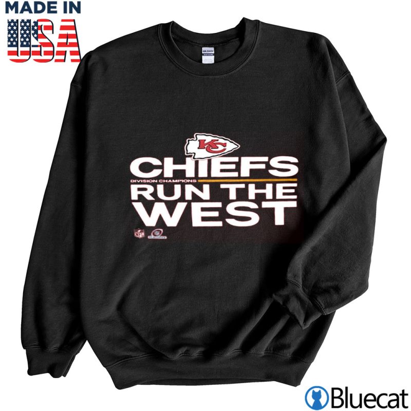 Black Sweatshirt Kansas City Chiefs 2021 AFC West Division Champions Trophy Collection T Shirt