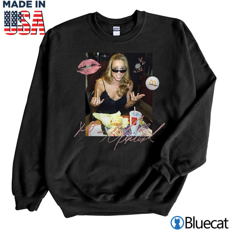Black Sweatshirt Mariah Carey Mcdonalds T shirt