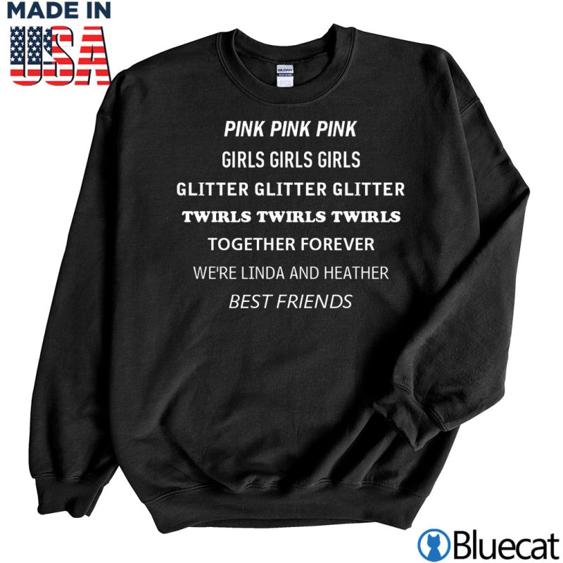 Black Sweatshirt Pink Pink Pink girls girls girls Glitter twirls T shirt