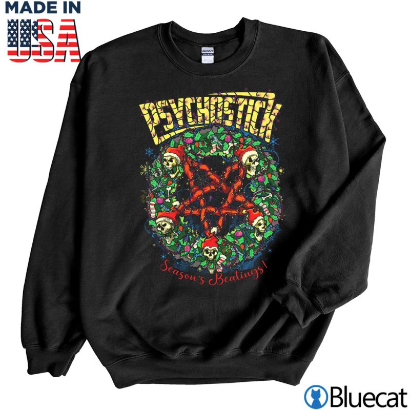 Black Sweatshirt Pyschostick Seasons Beatings T shirt