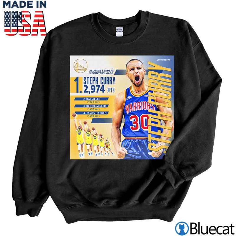 Black Sweatshirt Steph Curry 2976 the greatest shooter of all time T shirt