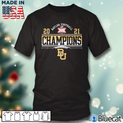 Black T shirt Baylor Bears 2021 Big Football Conference Champions Locker Room T Shirt