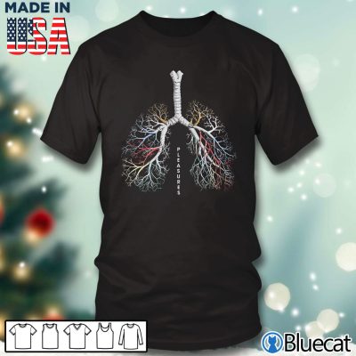 Black T shirt Breathe Pleasures T shirt