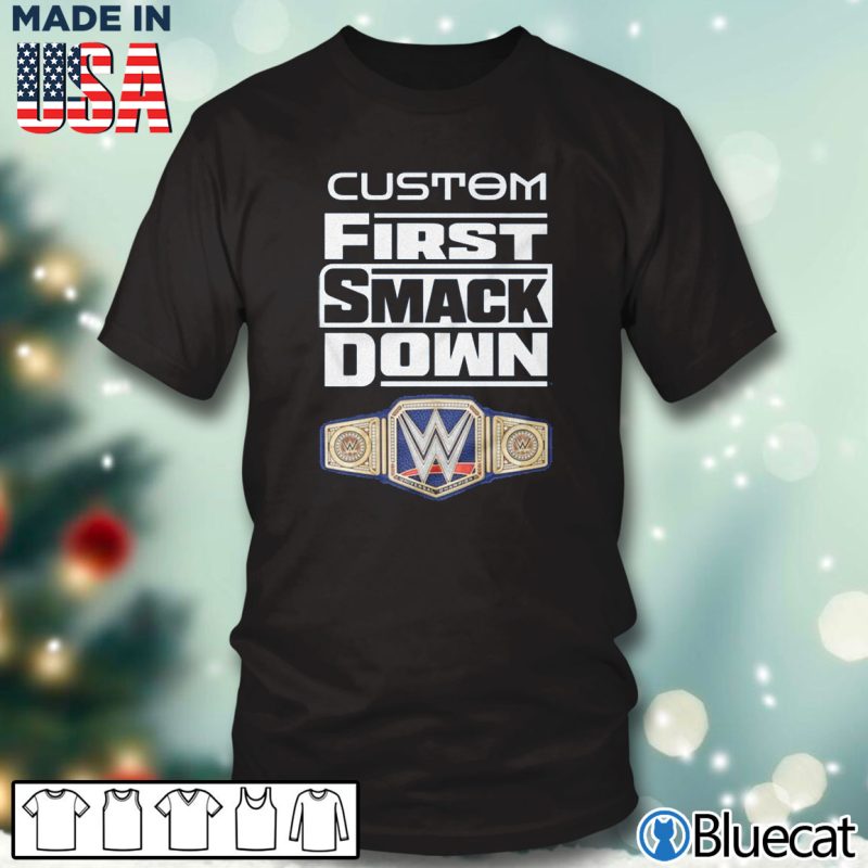 Black T shirt Custom First SmackDown T Shirt