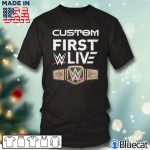 Black T shirt Custom First WWE Live EventT Shirt