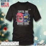 Black T shirt Georgia Bulldogs vs Michigan Wolverines Playoff 2021 Orange Bowl Matchup Coin Flip T Shirt