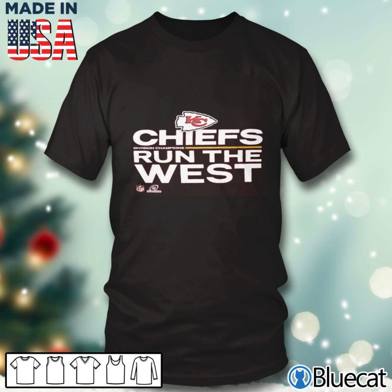 Black T shirt Kansas City Chiefs 2021 AFC West Division Champions Trophy Collection T Shirt