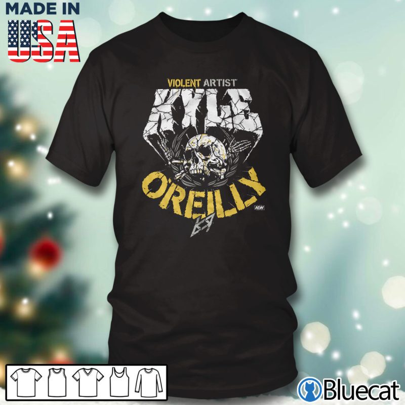 Black T shirt Kyle OReilly Violent Artist T shirt