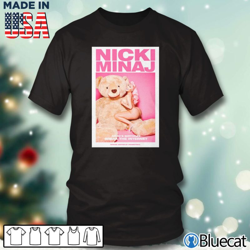 Black T shirt Nicki Minaj Nickis Birthday Break The Internet T Shirt