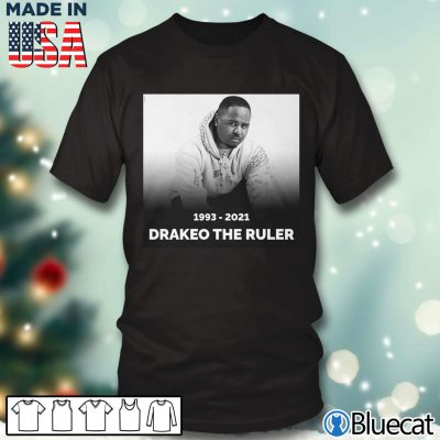 Black T shirt RIP Los Angeles rapper Drakeo The Ruler 1993 2021 T shirt