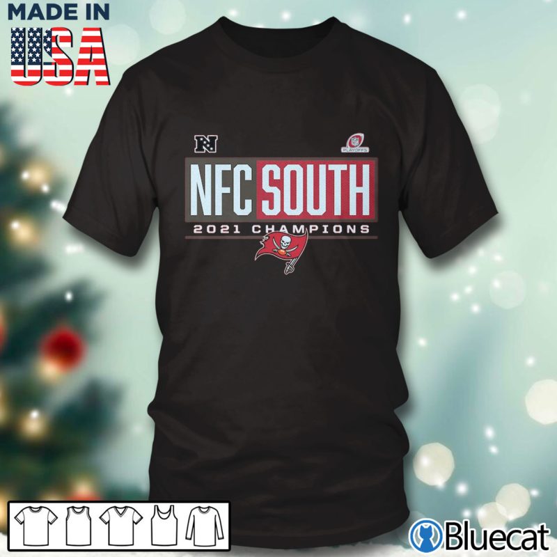 Black T shirt Tampa Bay Buccaneers 2021 NFC South Division Champions Blocked Favorite T Shirt