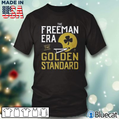 Black T shirt The Freeman Era The Golden Standard Marcus Freeman T Shirt