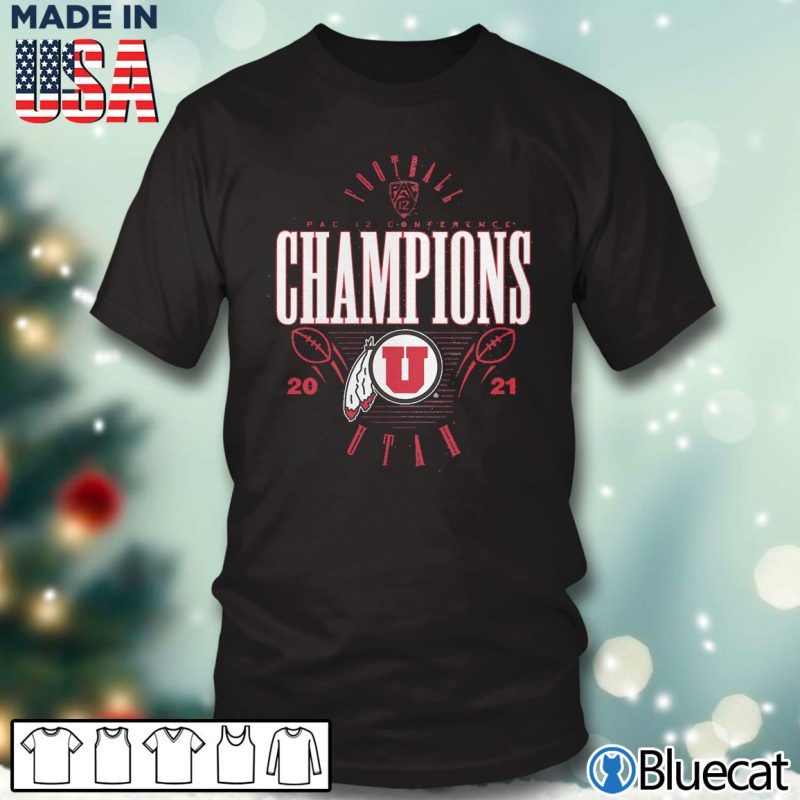 Black T shirt Utah Utes Fanatics 2021 PAC Conference Champions T Shirt