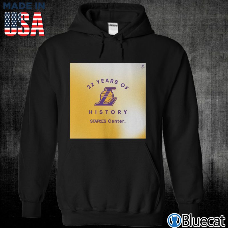 Black Unisex Hoodie 22 Years of history Los Angeles Lakers T shirt