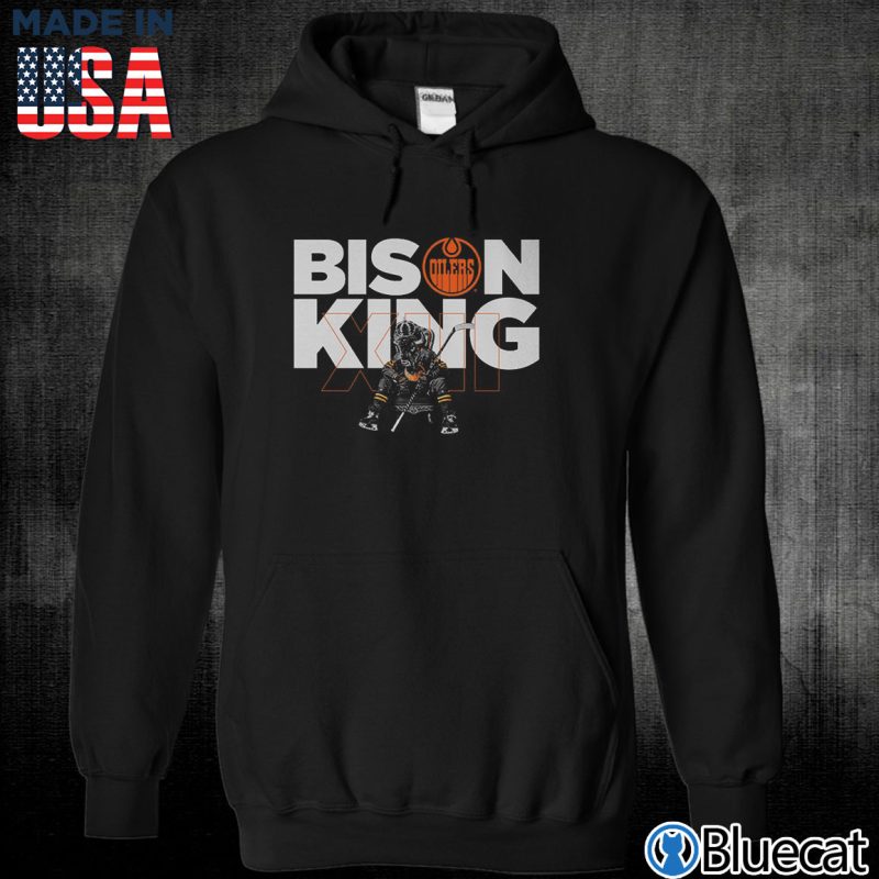 Black Unisex Hoodie Edmonton Oilers Bison King XIII T shirt