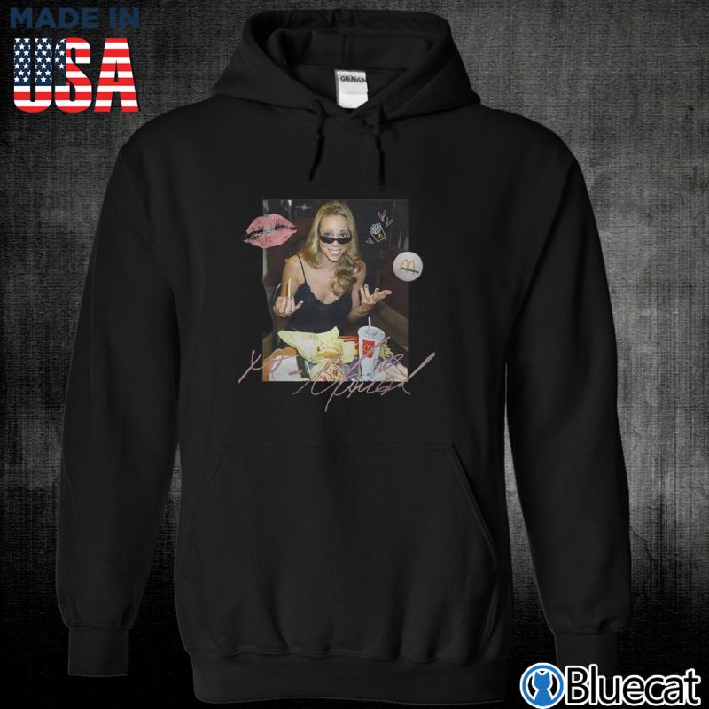 Black Unisex Hoodie Mariah Carey Mcdonalds T shirt