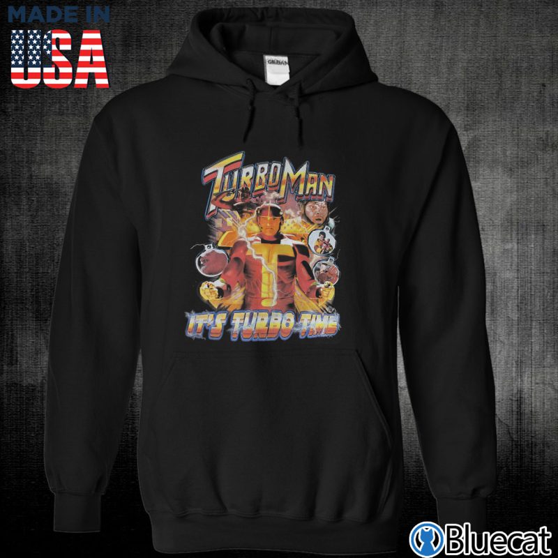 Black Unisex Hoodie Turbo Man Its Turbo Time T shirt