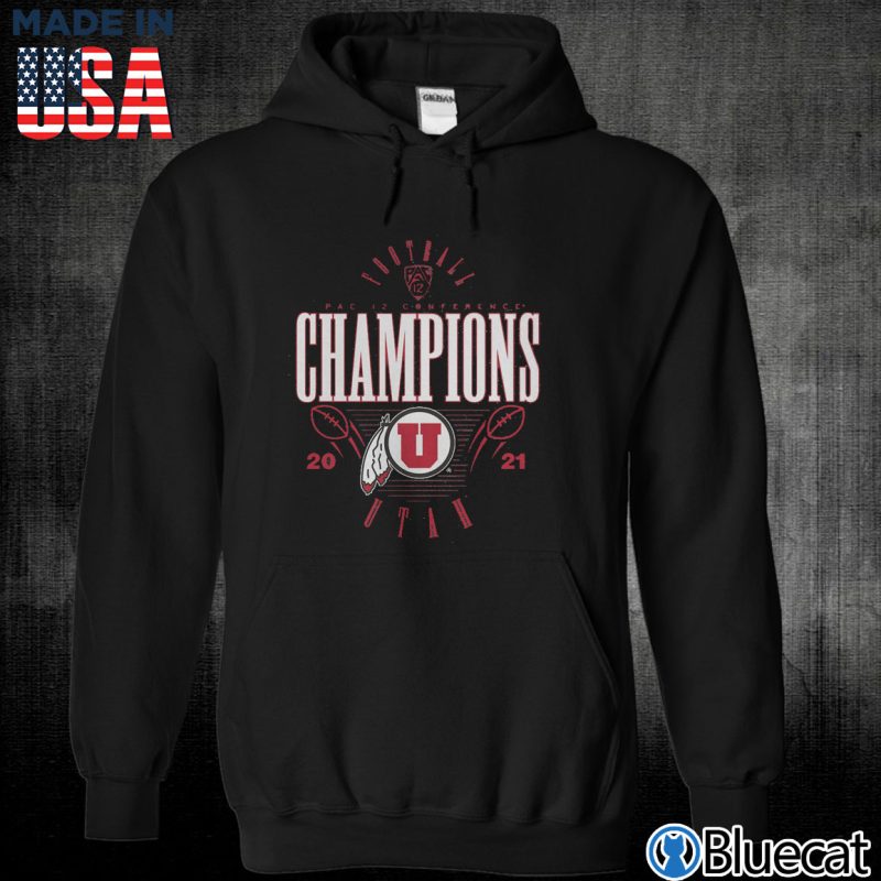 Black Unisex Hoodie Utah Utes Fanatics 2021 PAC Conference Champions T Shirt