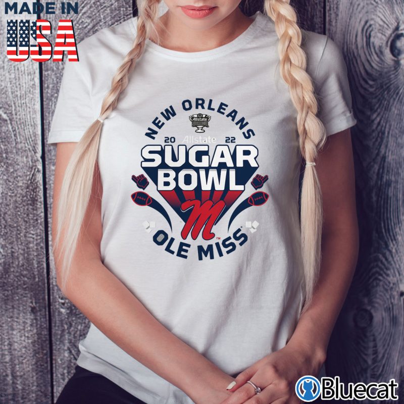 Ladies Tee Ole Miss Rebels 2022 Sugar Bowl Bound Whistle T Shirt