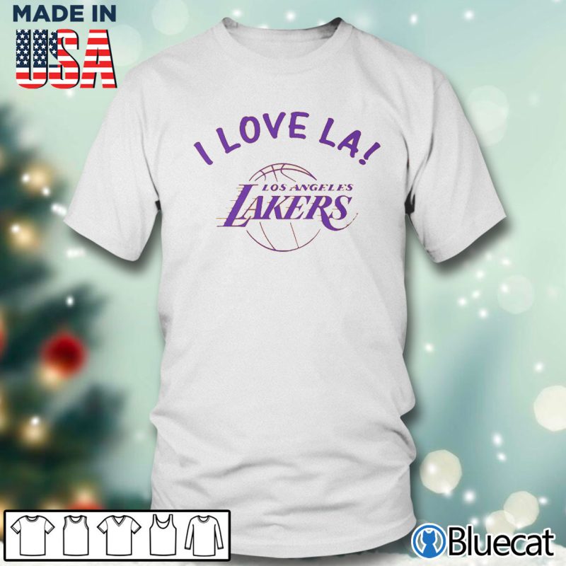 Men T shirt I Love LA Los Angeles Lakers T shirt