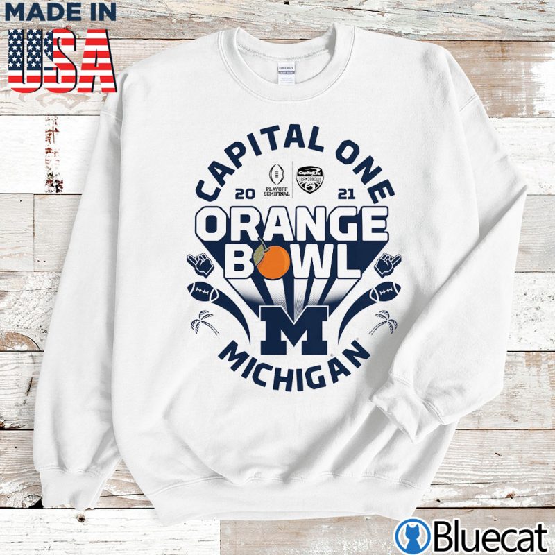 Sweatshirt Michigan Wolverines Playoff 2021 Orange Bowl Bound Whistle T shirt