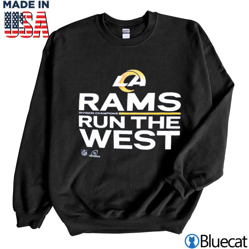 Black Sweatshirt Los Angeles Rams 2021 NFC West Division Champions Trophy Collection T Shirt